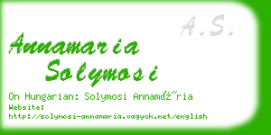 annamaria solymosi business card